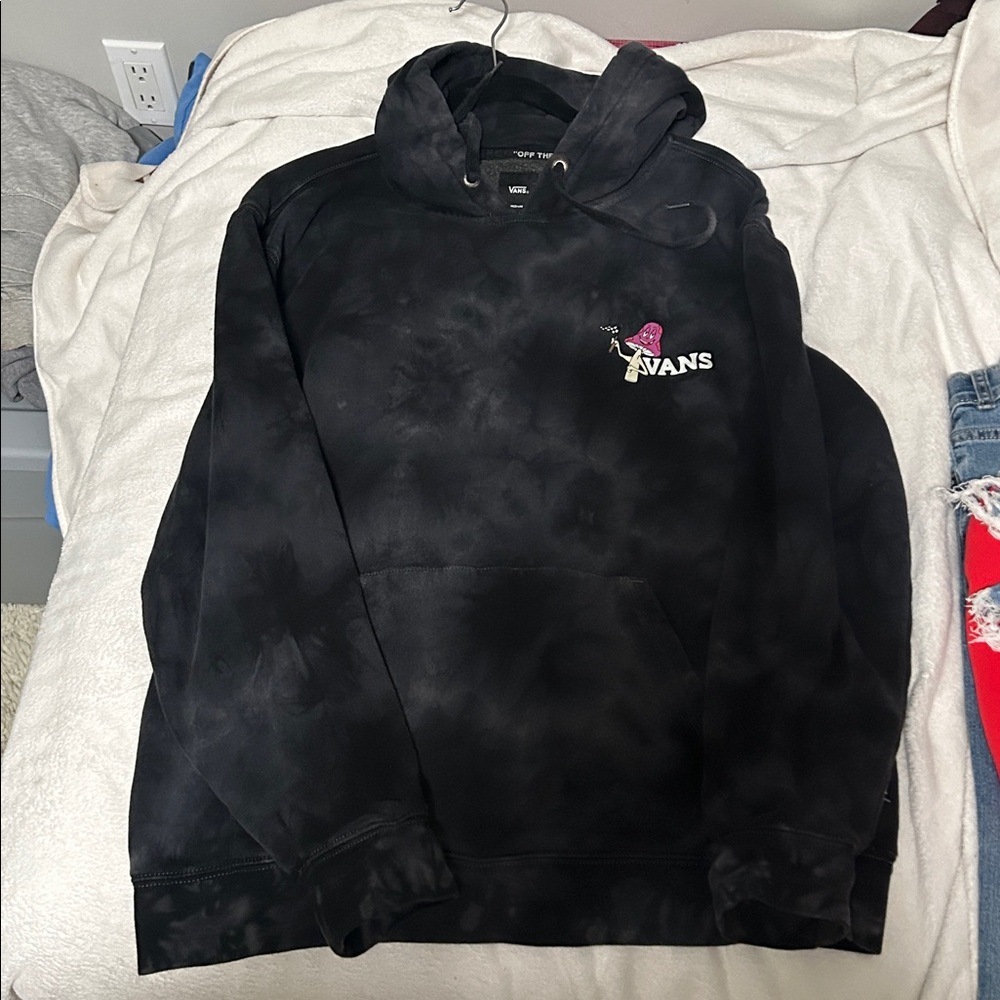 Vans Black and Purple Tie-Dye Hoodie